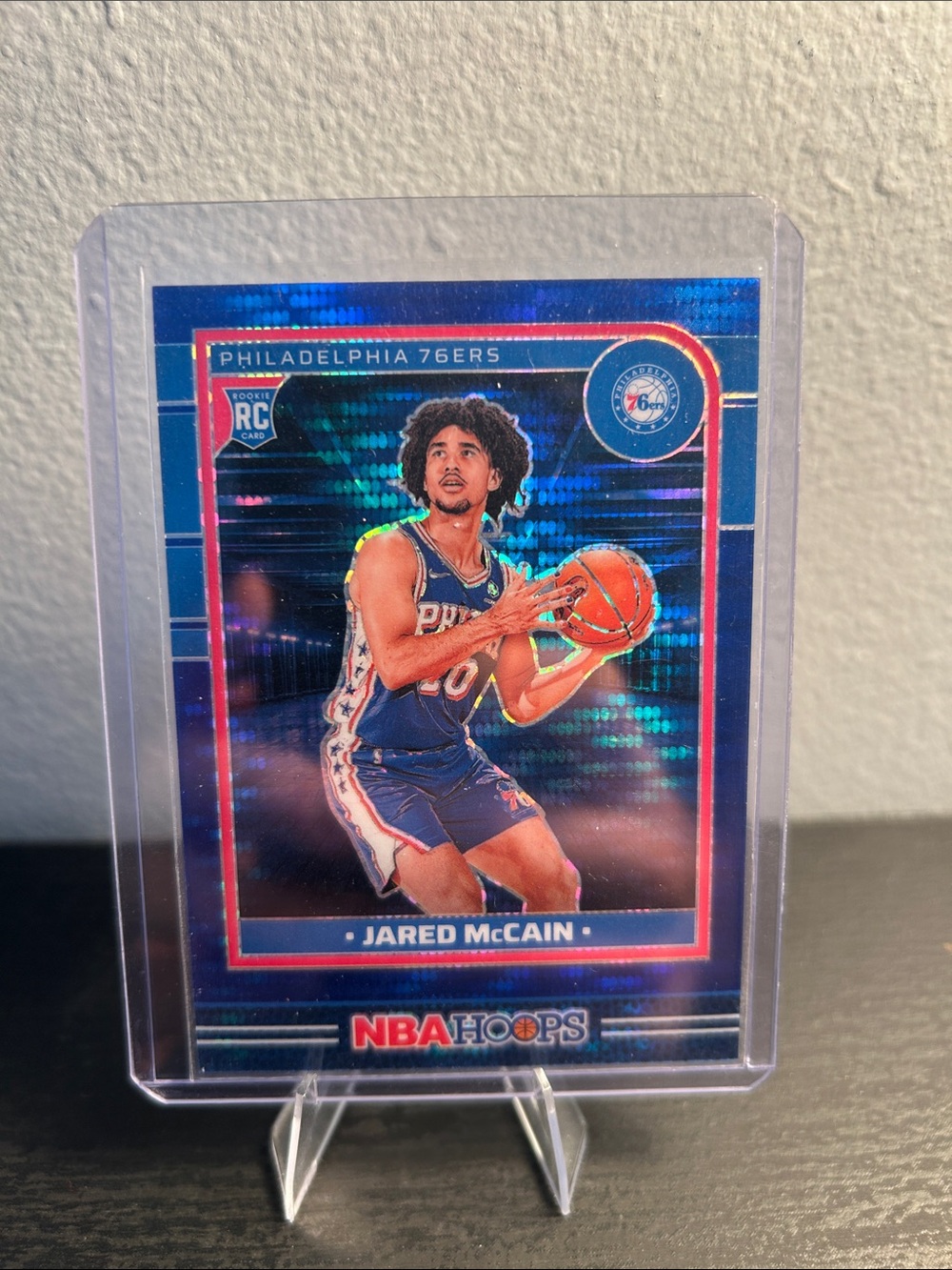 Jared McCain Philadelphia 76ers NBA Hoops - Blue pulsar 53/99 Rookie Card